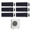 Immagine di Mitsubishi MSZ-LN Climatizzatore a parete esa split inverter Wi-Fi, nero | unità esterna 12.2 kW unità interne 9000+9000+9000+9000+9000+12000 BTU MXZ-6D122VA-5xMSZ-LN25VGB-MSZ-LN35VGB