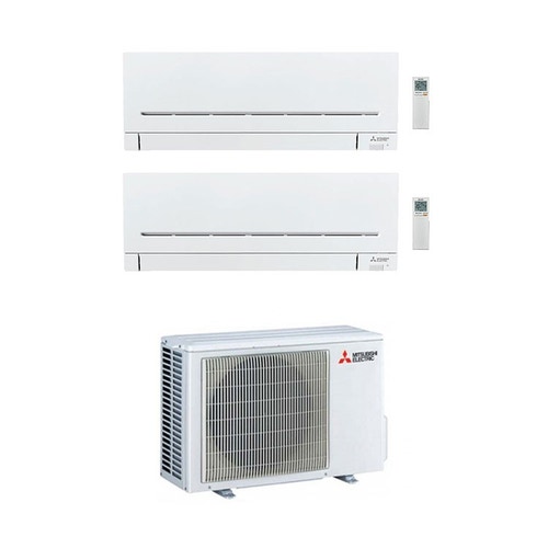 Immagine di Mitsubishi MSZ-AP R32 Climatizzatore dual split inverter | unità esterna 3.3 kW unità interne 5000+7000 BTU MXZ-2F33VF-MSZ-AP15VF-MSZ-AP20VF