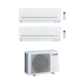 Immagine di Mitsubishi MSZ-AP R32 Climatizzatore dual split inverter | unità esterna 5.3 kW unità interne 5000+15000 BTU MXZ-2F53VF-MSZ-AP15VF-MSZ-AP42VG