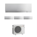 Immagine di Mitsubishi MSZ-EF Climatizzatore quadri split inverter Argento | unità esterna 7,2 kW unità interne 7000+7000+7000+7000 BTU MXZ-4E72VA+4xMSZ-EF22VE3S 