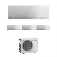 Immagine di Mitsubishi MSZ-EF Climatizzatore quadri split inverter Argento | unità esterna 7,2 kW unità interne 7000+7000+7000+7000 BTU MXZ-4E72VA+4xMSZ-EF22VE3S 