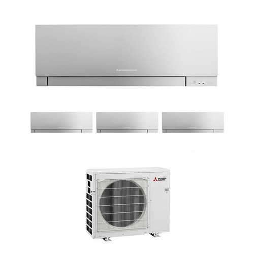 Immagine di Mitsubishi MSZ-EF Climatizzatore quadri split inverter Argento | unità esterna 7,2 kW unità interne 7000+7000+7000+7000 BTU MXZ-4E72VA+4xMSZ-EF22VE3S 