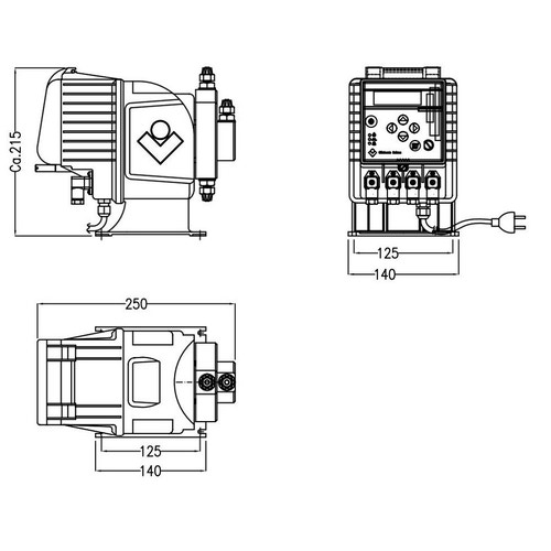Immagine di BWT Cillit Pompa dosatrice elettronica Inex DP 2.10 DIS, 2 litri, 10 bar, con testata con disaerazione automatica 12531AA