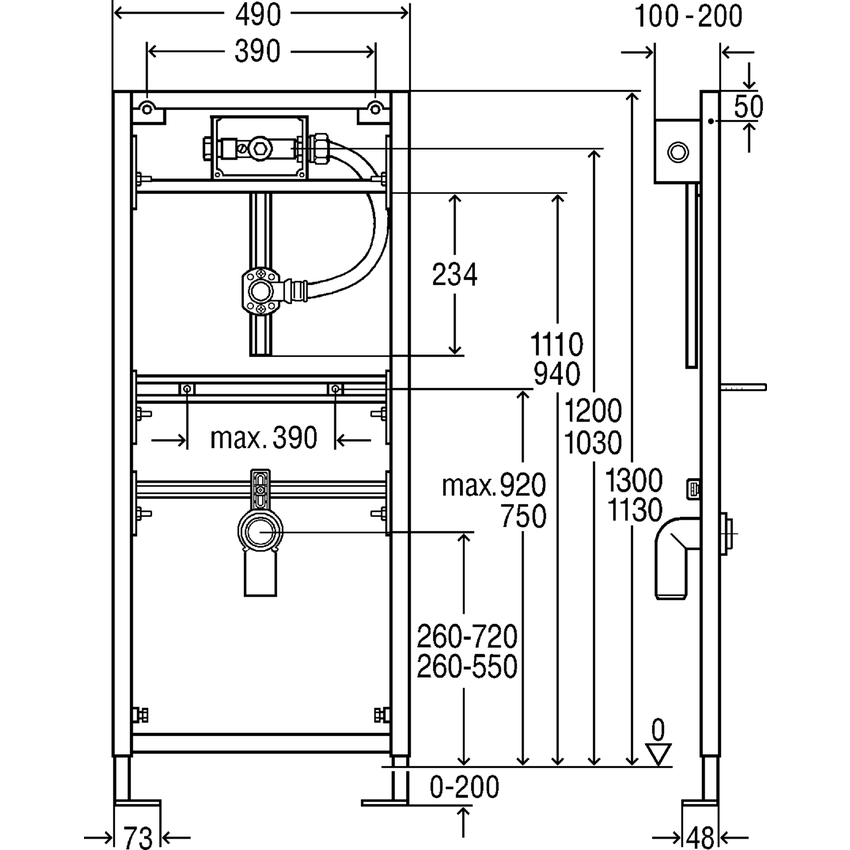 Immagine di Viega ECO PLUS modulo per orinatoio h 113 con sistema di risciacquo nascosto 461843