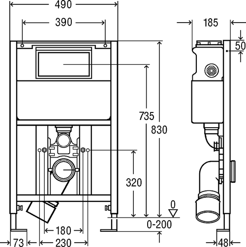 Immagine di Viega ECO PLUS modulo wc con impostazione di risciacquo totale ca. 4,5 l 718992