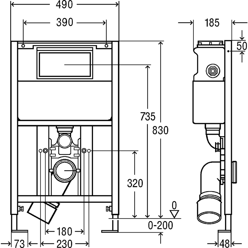 Immagine di Viega ECO PLUS modulo wc con impostazione di risciacquo totale ca. 4,5 l 718992