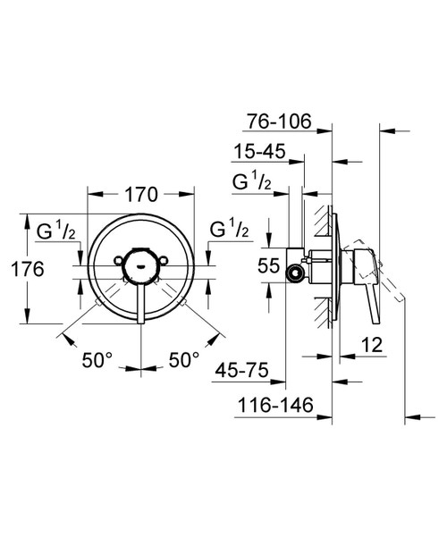 Miscelatore monocomando
per doccia
