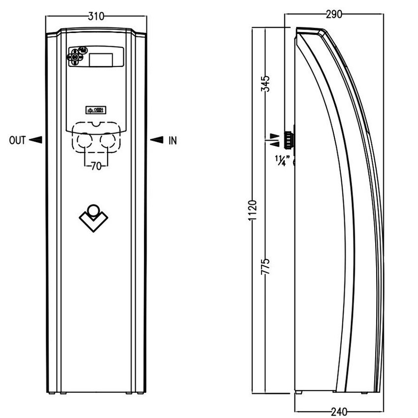 Immagine di BWT Cillit Sistema Aqa Total 2500 T, raccordo  1 1/4" 012116AB