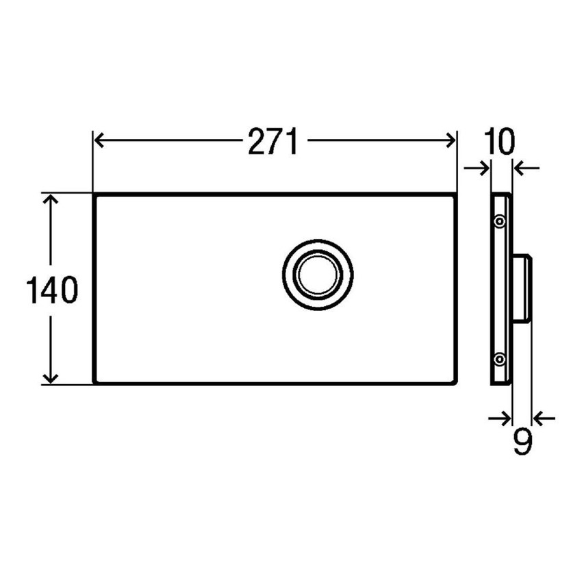 Immagine di Viega VISING FOR PUBLIC 1 placca di comando finitura acciaio inox lucido 671839