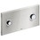 Immagine di Viega VISING FOR PUBLIC 2 placca di comando finitura acciaio inox spazzolato con il tasto finitura acciaio inox lucido  672058