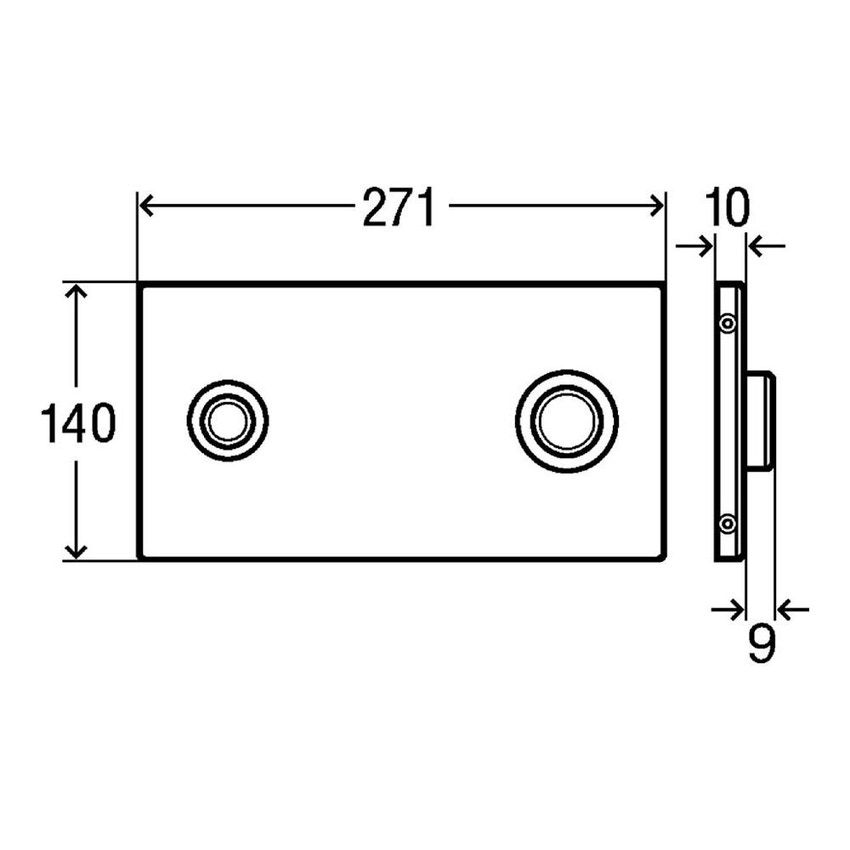 Immagine di Viega VISING FOR PUBLIC 2 placca di comando finitura acciaio inox spazzolato bianco con il tasto finitura acciaio inox bianco 672065