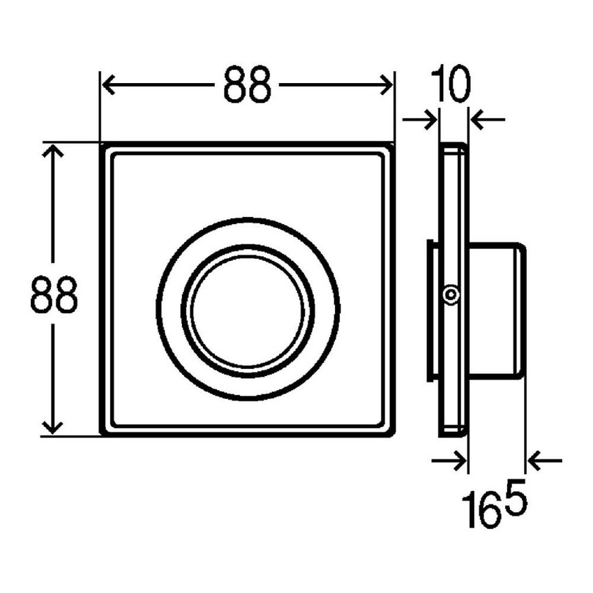 Immagine di Viega VISIGN FOR PUBLIC 1 azionamento risciacquo a distanza finitura acciaio inox spazzolato 688158