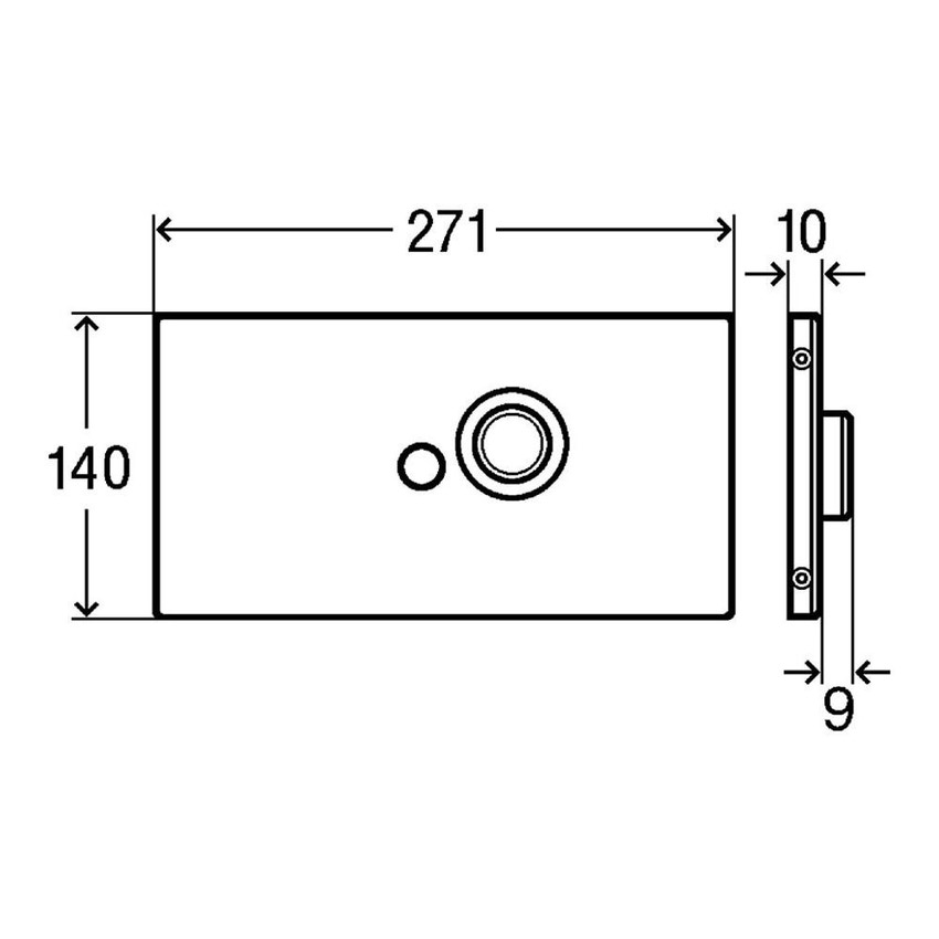 Immagine di Viega VISING FOR PUBLIC 5 placca di comando finitura acciaio inox bianco 699536