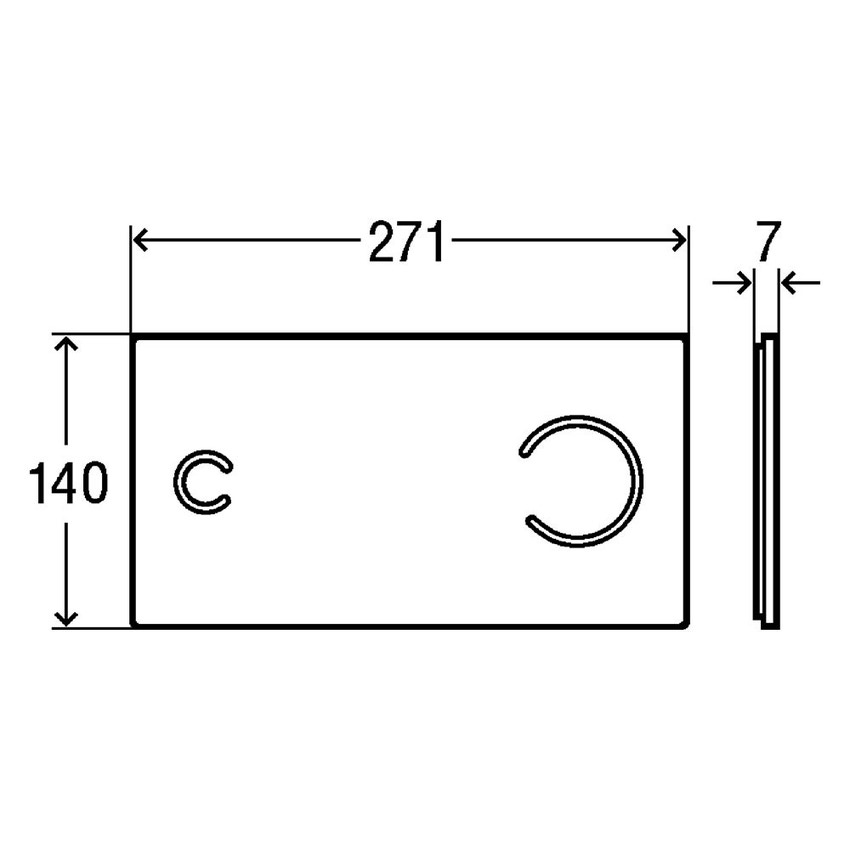 Placca Geberit Sigma 80 a sfioro in Vetro