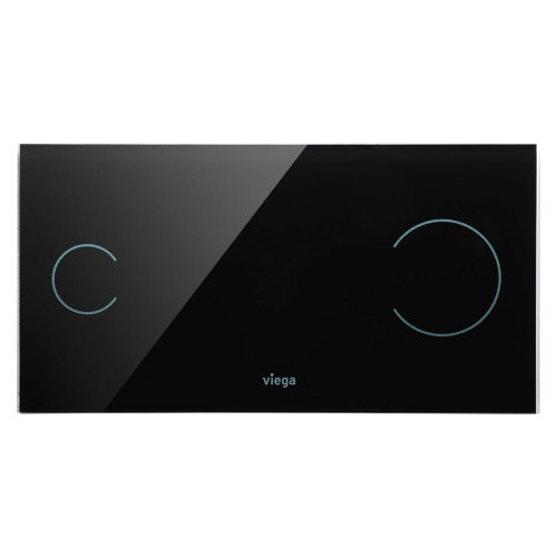 Immagine di Viega VISING FOR MORE 100 placcha di comando sensitiva finitura vetro parsol/nero 615895
