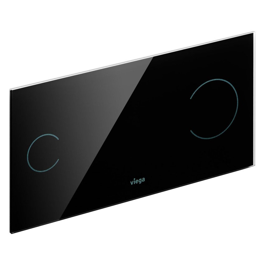 Immagine di Viega VISING FOR MORE 100 placcha di comando sensitiva finitura vetro parsol/nero 615895