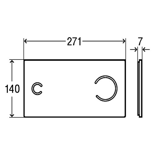 Immagine di Viega VISING FOR MORE 100 placcha di comando sensitiva finitura vetro trasparente/grigio chiaro 622671