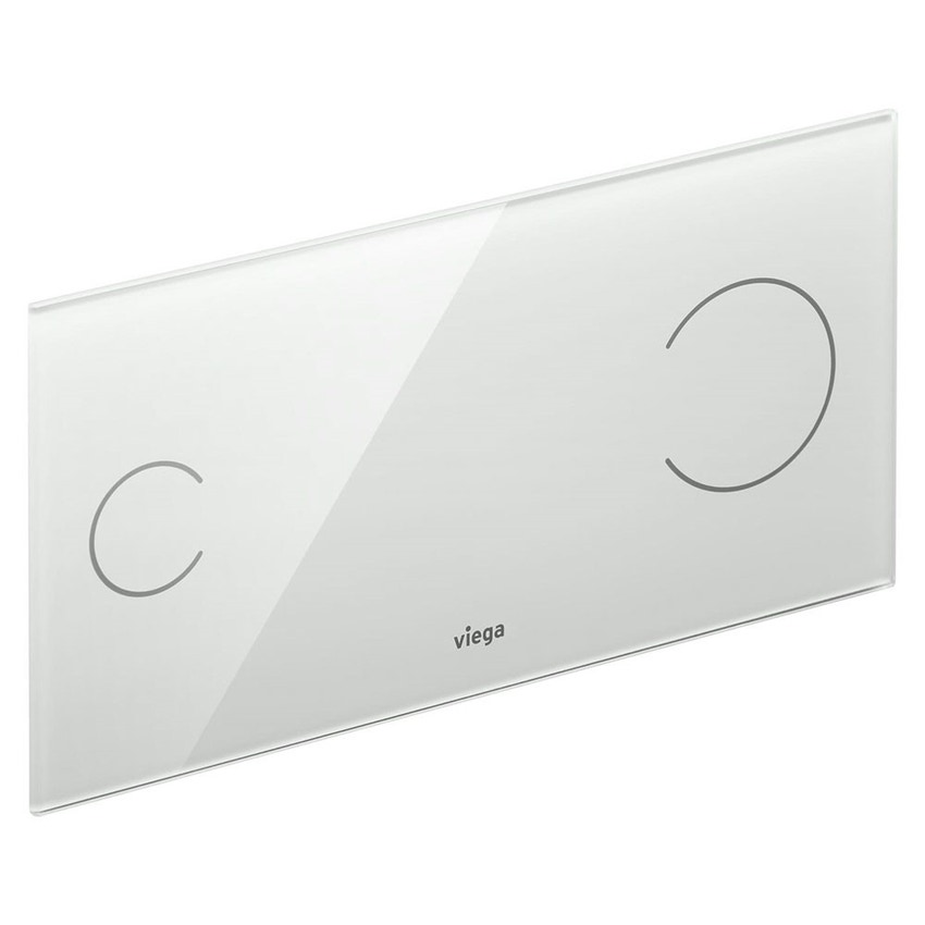 Immagine di Viega VISING FOR MORE 100 placcha di comando sensitiva finitura vetro trasparente/grigio chiaro 622671