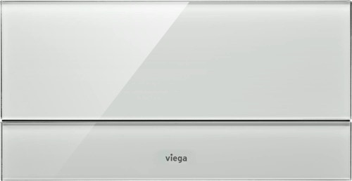 Immagine di Viega VISING FOR MORE 101 placca di comando per wc finitura vetro trasparente/grigio chiaro 597412