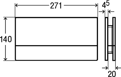 Immagine di Viega VISING FOR MORE 101 placca di comando per wc finitura vetro trasparente/grigio chiaro 597412