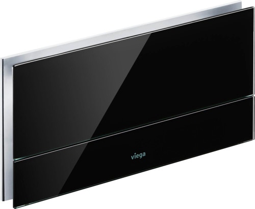 Immagine di Viega VISING FOR MORE 101 placca di comando per wc finitura vetro parsol/nero 597429