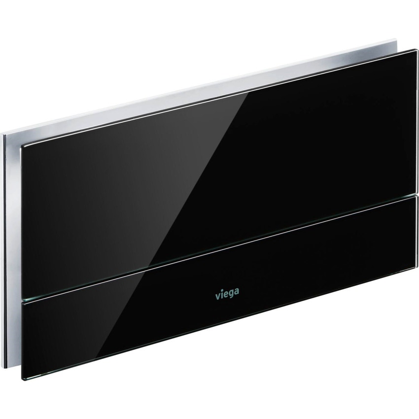 Immagine di Viega VISING FOR MORE 101 placca di comando per wc finitura vetro parsol/nero 597429