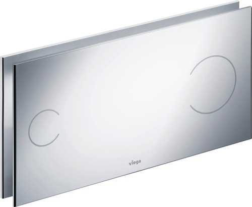 Immagine di Viega VISING FOR MORE 100 placca di comando per wc finitura cromo lucido 597436
