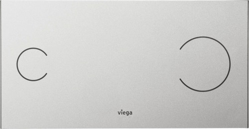 Immagine di Viega VISING FOR MORE 100 placca di comando per wc finitura cromo satinato 597443