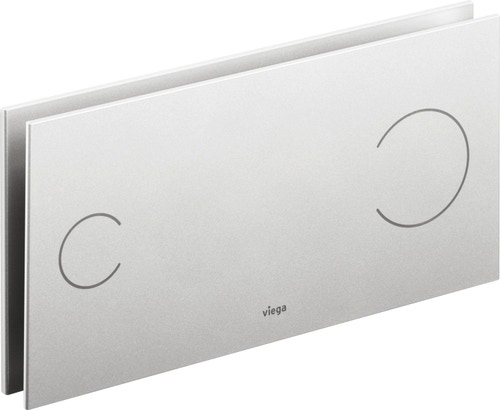 Immagine di Viega VISING FOR MORE 100 placca di comando per wc finitura cromo satinato 597443