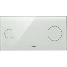 Immagine di Viega VISING FOR MORE 100 placca di comando per wc finitura vetro trasparente/grigio chiaro 597481