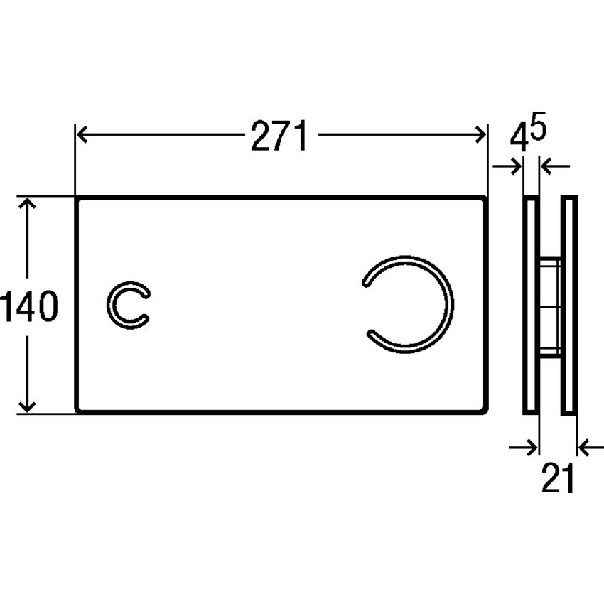 Immagine di Viega VISING FOR MORE 100 placca di comando per wc finitura vetro parsol/nero 597498