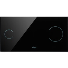 Immagine di Viega VISING FOR MORE 100 placca di comando per wc finitura vetro parsol/nero 597498