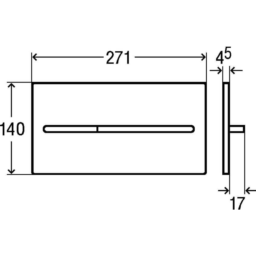 Immagine di Viega VISING FOR MORE 104 placca di comando per wc finitura cromo lucido 598457