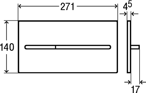 Immagine di Viega VISING FOR MORE 104 placca di comando per wc finitura cromo satinato 598464