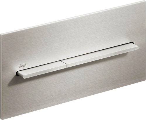Immagine di Viega VISING FOR MORE 104 placca di comando per wc finitura acciaio inox 598471