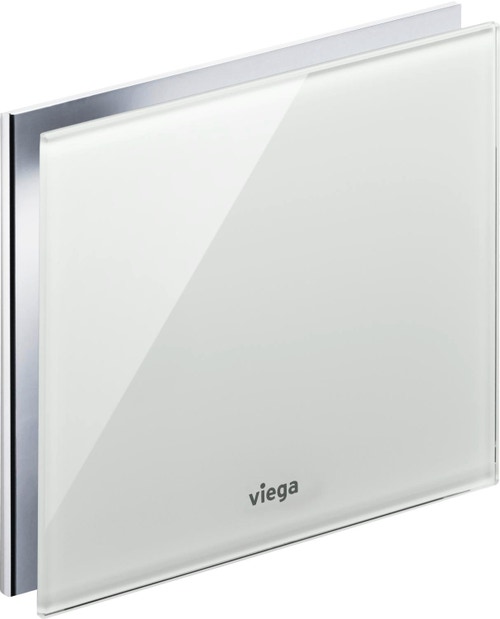 Immagine di Viega VISING FOR MORE 100 flussometro per orinatoio finitura vetro trasparente/grigio chiaro 599386