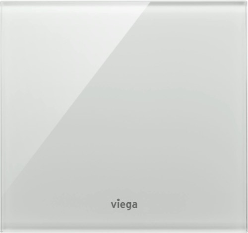 Immagine di Viega VISING FOR MORE 100 flussometro per orinatoio finitura vetro trasparente/grigio chiaro 599386