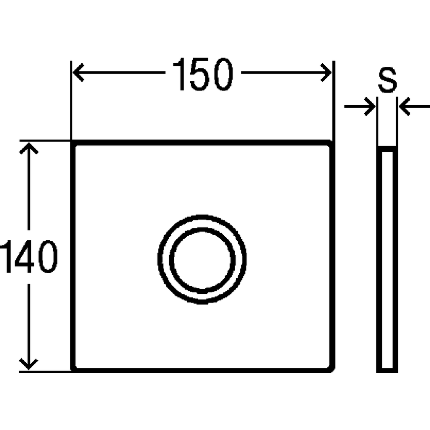 Immagine di Viega VISING FOR MORE 100 placcha di comando per orinatoio finitura cromo lucido 735555