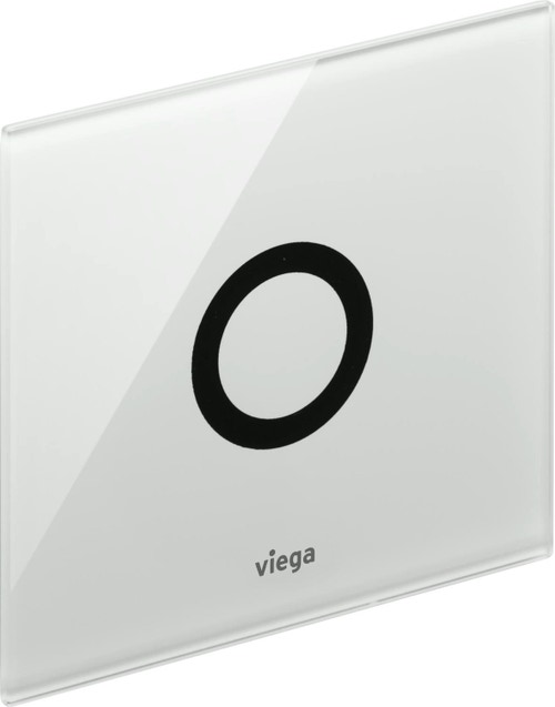 Immagine di Viega VISING FOR MORE 100 placcha di comando per orinatoio finitura vetro trasparente/grigio chiaro 735623