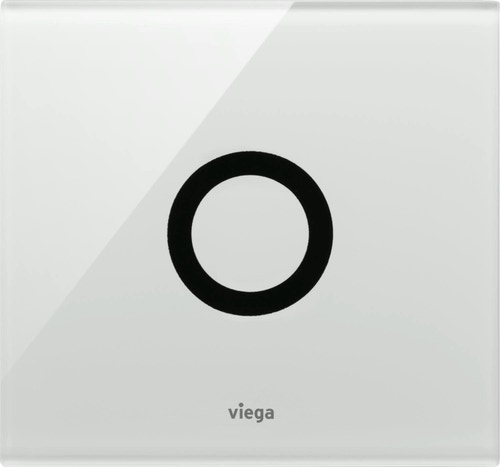 Immagine di Viega VISING FOR MORE 100 placcha di comando per orinatoio finitura vetro trasparente/grigio chiaro 735623