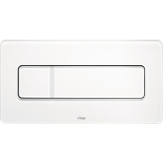 Immagine di Viega VISING FOR MORE 105 placca di comando per wc finitura vetro bianco/bianco traffico 758820