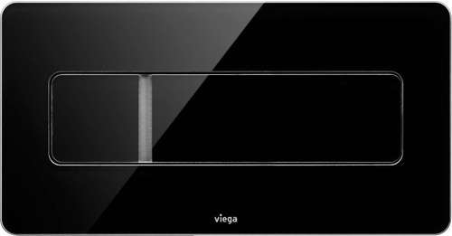 Immagine di Viega VISING FOR MORE 105 placca di comando per wc finitura vetro parsol/nero 758837