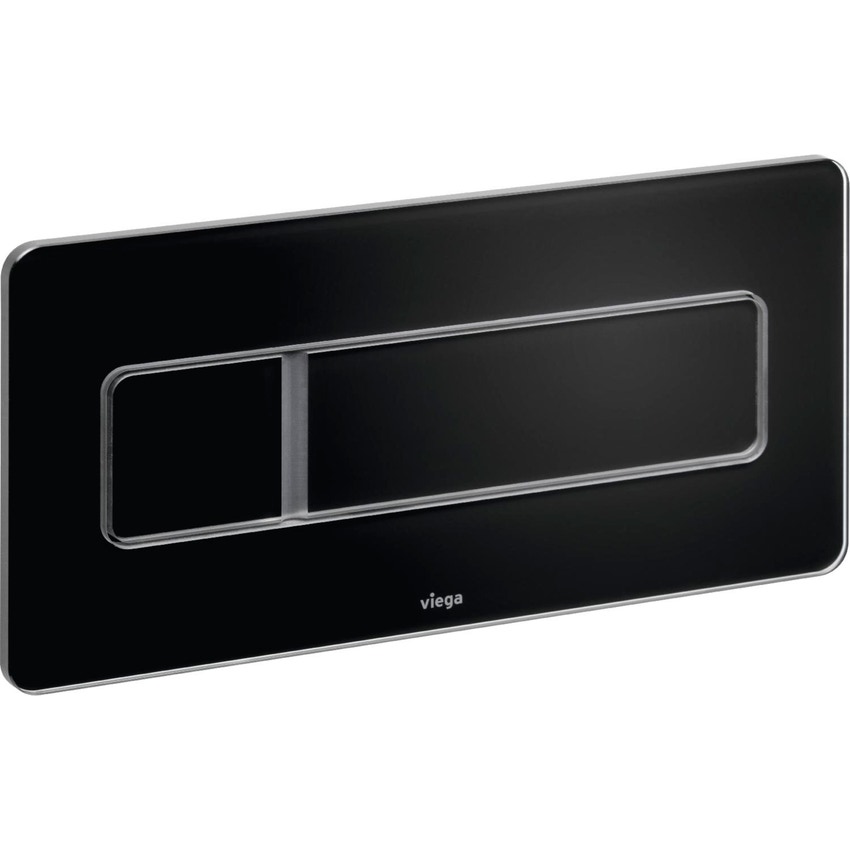 Immagine di Viega VISING FOR MORE 105 placca di comando per wc finitura vetro parsol/nero 758837