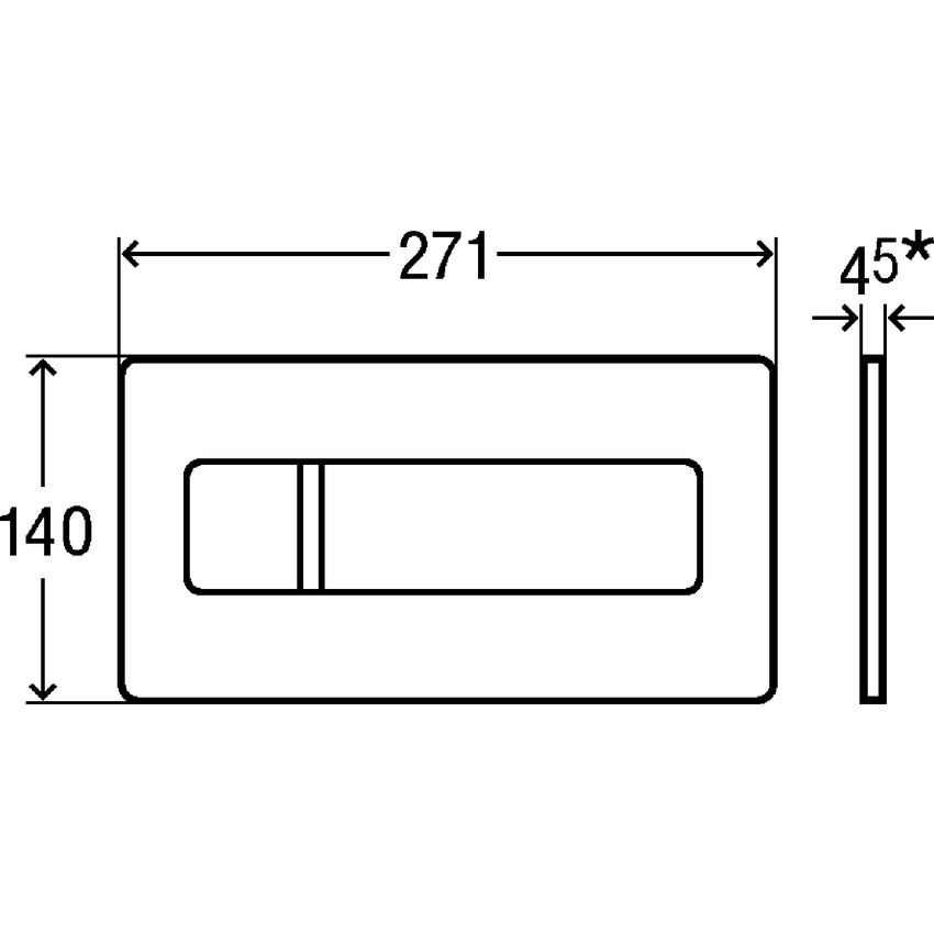 Immagine di Viega VISING FOR MORE 105 placca di comando per wc finitura cromo lucido 758844