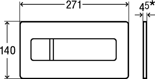 Immagine di Viega VISING FOR MORE 105 placca di comando per wc finitura cromo satinato 758950