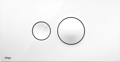 Immagine di Viega VISING FOR STYLE 10 placca di comando per wc finitura bianco alpino 596316