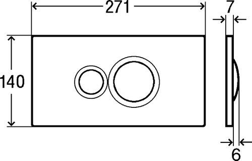 Immagine di Viega VISING FOR STYLE 10 placca di comando per wc finitura cromo lucido 596323