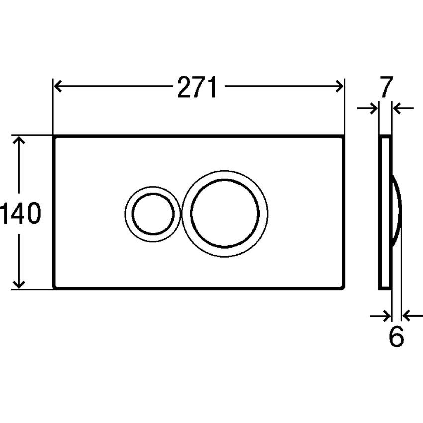 Immagine di Viega VISING FOR STYLE 10 placca di comando per wc finitura cromo lucido 596323