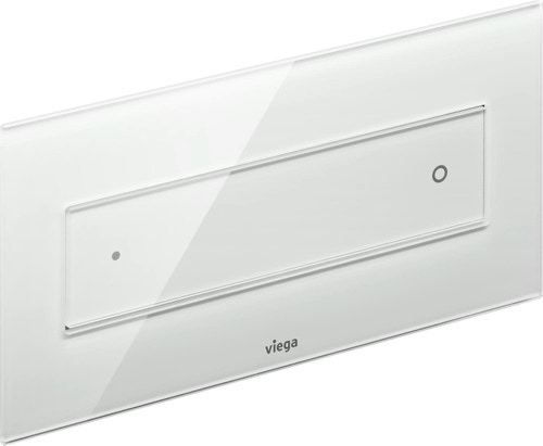 Immagine di Viega VISING FOR STYLE 12 placca di comando per wc finitura vetro trasparente/grigio chiaro 687854