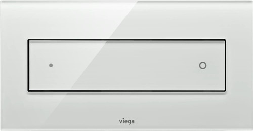 Immagine di Viega VISING FOR STYLE 12 placca di comando per wc finitura vetro trasparente/grigio chiaro 687854